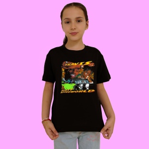 Tricou Travis Scott - Astroworld colorat, muzica Hip-Hop / Trap, Dama | Barbat | Copii, Culoare Negru - Img 2