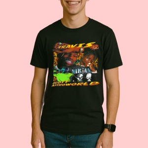 Tricou Travis Scott - Astroworld colorat, muzica Hip-Hop / Trap, Dama | Barbat | Copii, Culoare Negru