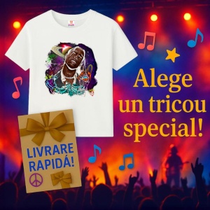 Tricou Travis Scott - Univers neon, muzica POP, Dama | Barbat | Copii - Img 9