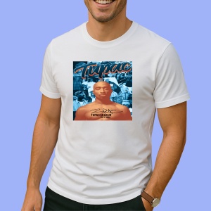 Tricou Tupac calm orange background, muzica POP, Dama | Barbat | Copii - Img 2