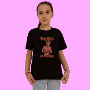 Tricou Tupac Cartoon Red Text, muzica INDIE, Dama | Barbat | Copii, Culoare Negru - Img 2