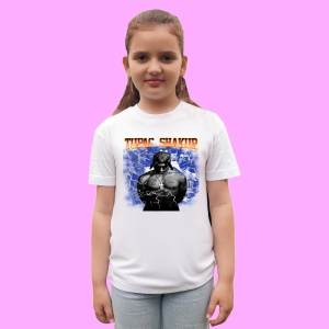 Tricou Tupac chained blue storm, muzica ELECTRONIC, Dama | Barbat | Copii - Img 3