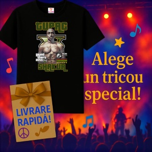 Tricou Tupac GTA V Muscles, muzica Pop, Dama | Barbat | Copii, Culoare Negru - Img 15