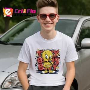 Tricou Tweety boss boy galben cu tricou rosu graffiti Copii | Dama | Barbat Barbat - Img 9