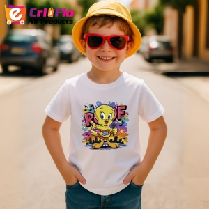 Tricou Tweety rooff freestyle microfon galben si splash de culoare Copii | Dama | Barbat Barbat - Img 13