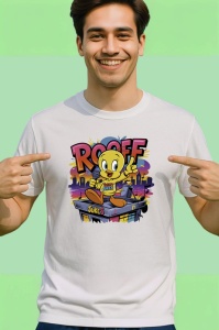 Tricou Tweety Rooster Microfon si soare, look fresh Copii | Dama | Barbat - Img 2