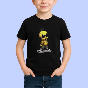 Tricou Tweety stil chill cu gluga si ochelari de soare Copii | Dama | Barbat Barbat - Img 6