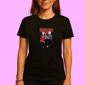 Tricou Twenty One Pilots, muzica (Comedie / Rap ironic), Dama | Barbat | Copii, Culoare Negru