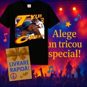 Tricou Tyler, The Creator - Red Microphone, muzica Pop / R&B / Reggae, Dama | Barbat | Copii, Culoare Negru - Img 7