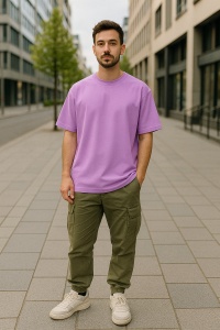 Tricou unisex bărbat oversize Malfini Stage 812, model larg și lejer, 100% bumbac - Img 33