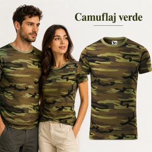 Tricou Unisex Camuflaj din 100% Bumbac, 160 g/m², Mărimi XS–3XL - Img 8