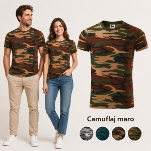 Tricou Unisex Camuflaj din 100% Bumbac, 160 g/m², Mărimi XS–3XL - Img 18