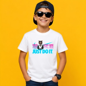Tricou Urs Streetwear Cu Sapca Si Hanorac Stil Cartier, din bumbac 100% Copii | Dama | Barbat - Img 2
