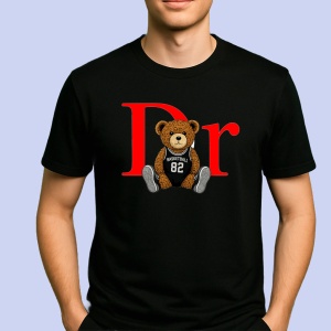 Tricou Ursulet Simpatic Dr Negru, Copii | Dama | Barbat