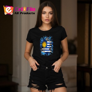 Tricou Uruguay Steag Splash Art, Copii | Dama | Barbat, culoare negru - Img 10
