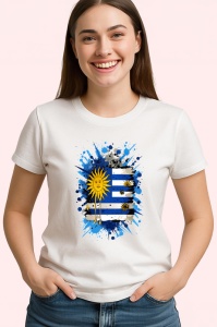 Tricou Uruguay Steag Splash Art, Copii | Dama | Barbat - Img 4