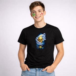 Tricou Uruguay World Cup Fifa 2026, din bumbac 100%, tricou negru, Copii | Dama | Barbat - Img 2