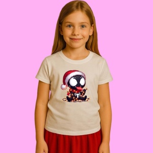 Tricou Venom Christmas Chibi Cu Lumini, din bumbac 100%, tricou alb, Copii | Dama | Barbat - Img 2