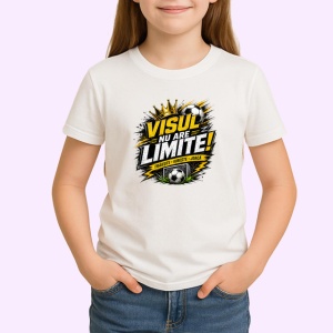 Tricou Visul Nu Are Limite Minge Fotbal V1, din bumbac 100% , tricou alb pentru Copii | Dama | Barbat - Img 2