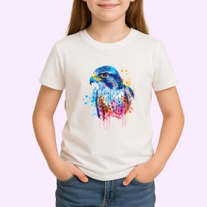 Tricou Vultur in culori pastel fundal alb Copii | Dama | Barbat