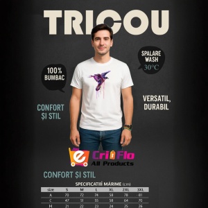 Tricou Vultur in zbor in stil pop art fundal alb Copii | Dama | Barbat - Img 6
