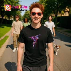 Tricou Vultur in zbor in stil pop art fundal alb Copii | Dama | Barbat, culoare negru - Img 5