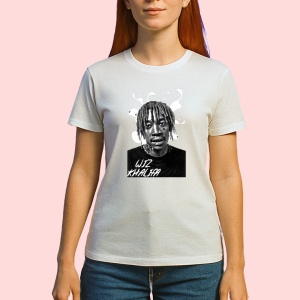 Tricou wiz khalifa alb negru, muzica Pop Rock / Indie Pop, Dama | Barbat | Copii - Img 2