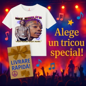Tricou wiz khalifa ganditor, muzica EDM / Pop / Electropop, Dama | Barbat | Copii - Img 7