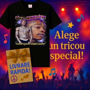 Tricou wiz khalifa ganditor, muzica Hip-Hop / Rap (Will Smith), Dama | Barbat | Copii, Culoare Negru - Img 7