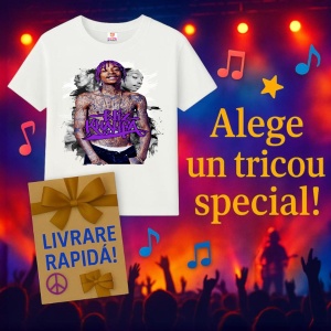 Tricou wiz khalifa Purple, muzica Hip-Hop / Trap, Dama | Barbat | Copii - Img 7