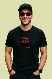 Tricou Worlds Greatest Farter Mesaj Amuzant Tata, din bumbac 100%, tricou negru Barbat
