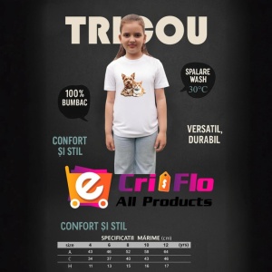 Tricou Yorkshire Terrier si pisica tabby portocalie prietenie naturala Copii | Dama | Barbat Barbat - Img 15