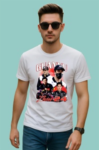 Tricou Zhou Guanyu Poster Colaj Portret Costum Negru Alb Formula 1, Copii | Dama | Barbat - Img 2