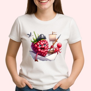 Tricou Zmeura amuzanta de vara navigator pirat, Fructe, Copii | Dama - Img 2