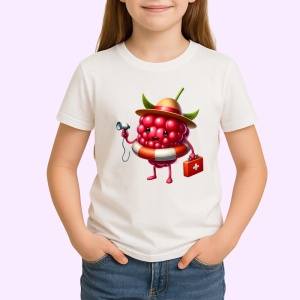 Tricou Zmeura amuzanta de vara salvamar, Fructe, Copii | Dama