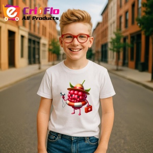Tricou Zmeura amuzanta de vara salvamar, Fructe, Copii | Dama - Img 5