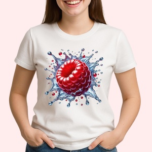 Tricou Zmeura in explozie lichida, Fructe, Copii | Dama - Img 2