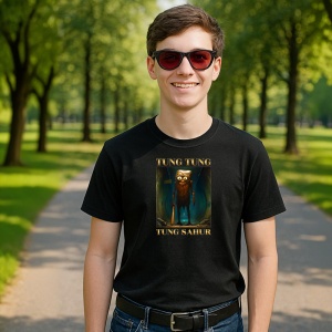 Tung Tung Tung Sahur Scary ** Tricou Tralalero Tralala Copii | Dama | Barbat - Img 10