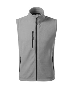 Vesta calduroasa fleece unisex de culoare gri gheata