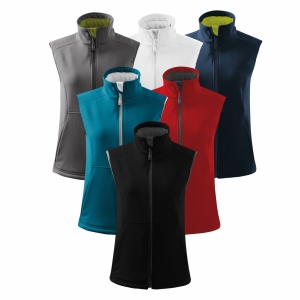 Veste dama tip softshell cu fermoar si buzunare prezentand cele 6 culori disponibile rosu,albastru marin,turcoaz,negru,gri,alb