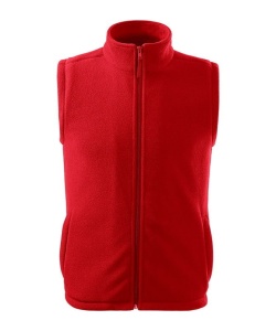 Vesta fleece polar unisex de culoare rosu