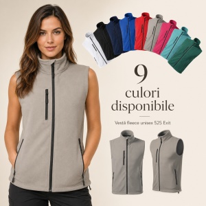 Vestă Polar Fleece tip Jachetă Călduroasă Unisex cu Buzunar în Față – Malfini Exit 525 - Img 10