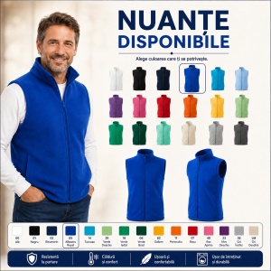 Vesta Polar Fleece Unisex Bărbat cu Fermoar Malfini Next 518 – 280 g/m² - Img 9