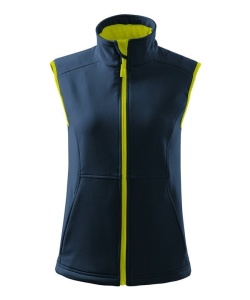 Vesta softshell pentru dama de culoare albastru marin