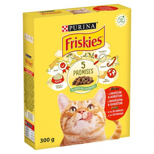 Hrana Uscata pentru Pisici cu Vita, Pui si Legume, 300 g