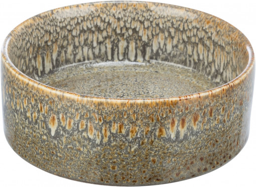 Castron Ceramic, Pentru Caini, 0.4 l/13 cm, Maro, 25110