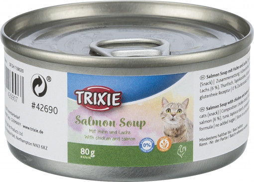 Hrana Pentru Pisici, Supa De Somon Si Pui, 80 g, 42690