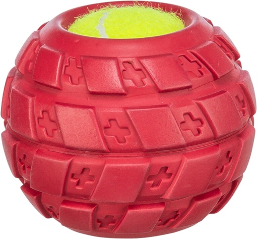 Jucarie Pentru Caini, Minge Tenis in Anvelopa Cauciuc, 7.5 cm 33196