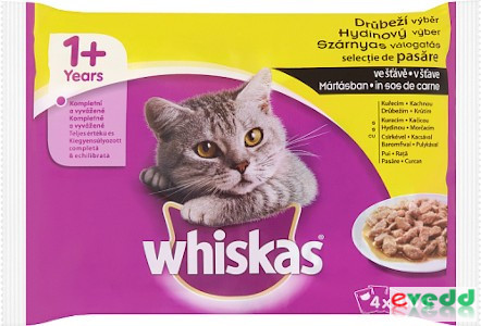 Whiskas Hrana Umeda pentru Pisici, Selectie Pui, in Sos, 4 x 100 g
