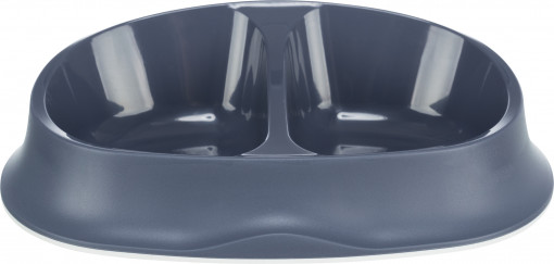 Castron Plastic Dublu, 2 x 0.25l/10 x 12cm/27 x 7 x 18cm albastru, 24966